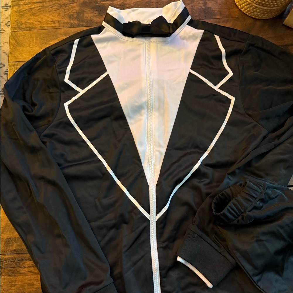 Costume Gallery Tuxedo Tracksuit Sz Small Adult Zip Up - Picture 2 of 6